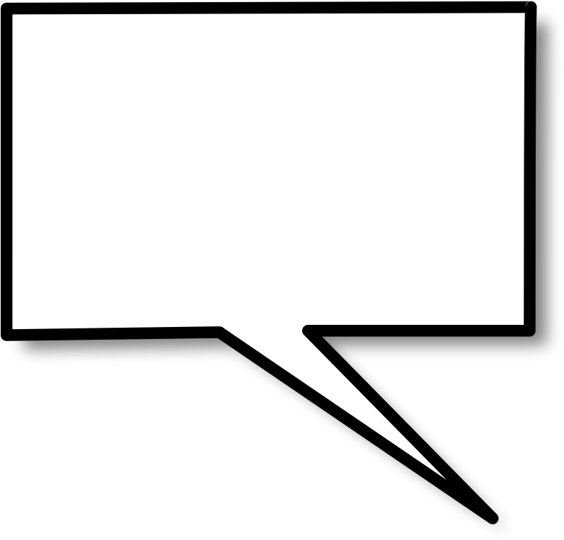 Speech Bubble Icon Blackand White