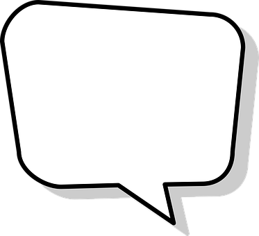 Speech Bubble Icon Blackand White PNG with transparent background