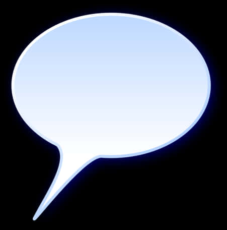 Speech Bubble Icon Blue Background PNG with transparent background