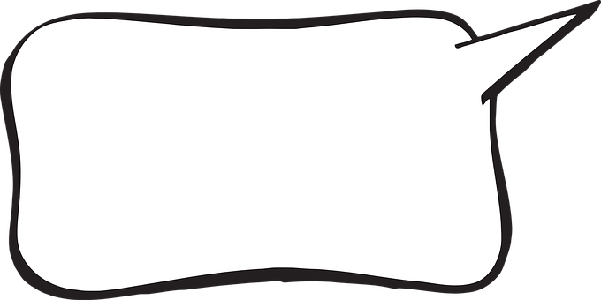 Speech Bubble Outline Graphic PNG with transparent background