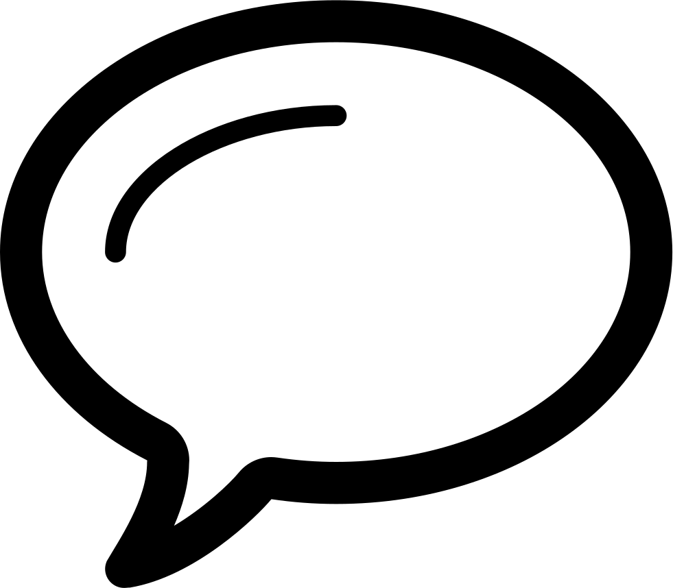 Speech Bubble Outline Graphic PNG with transparent background