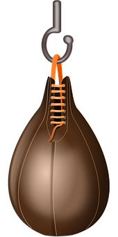 Speed Bag Boxing Equipment PNG with transparent background