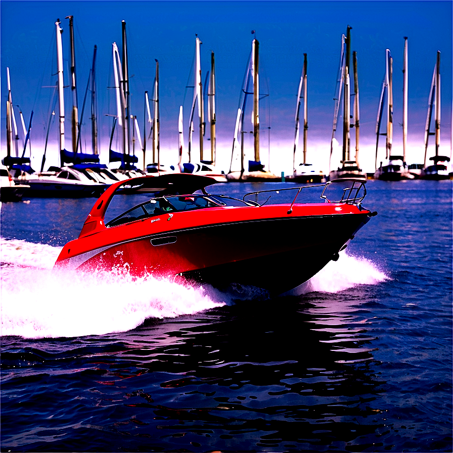 Speed Boat In Marina Png Nfk