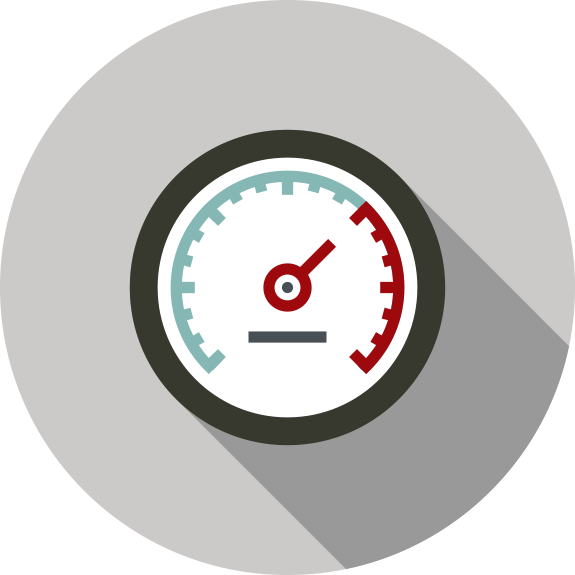 Speedometer Icon Flat Design