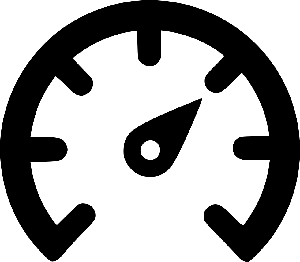 Speedometer Icon Simple Design PNG with transparent background