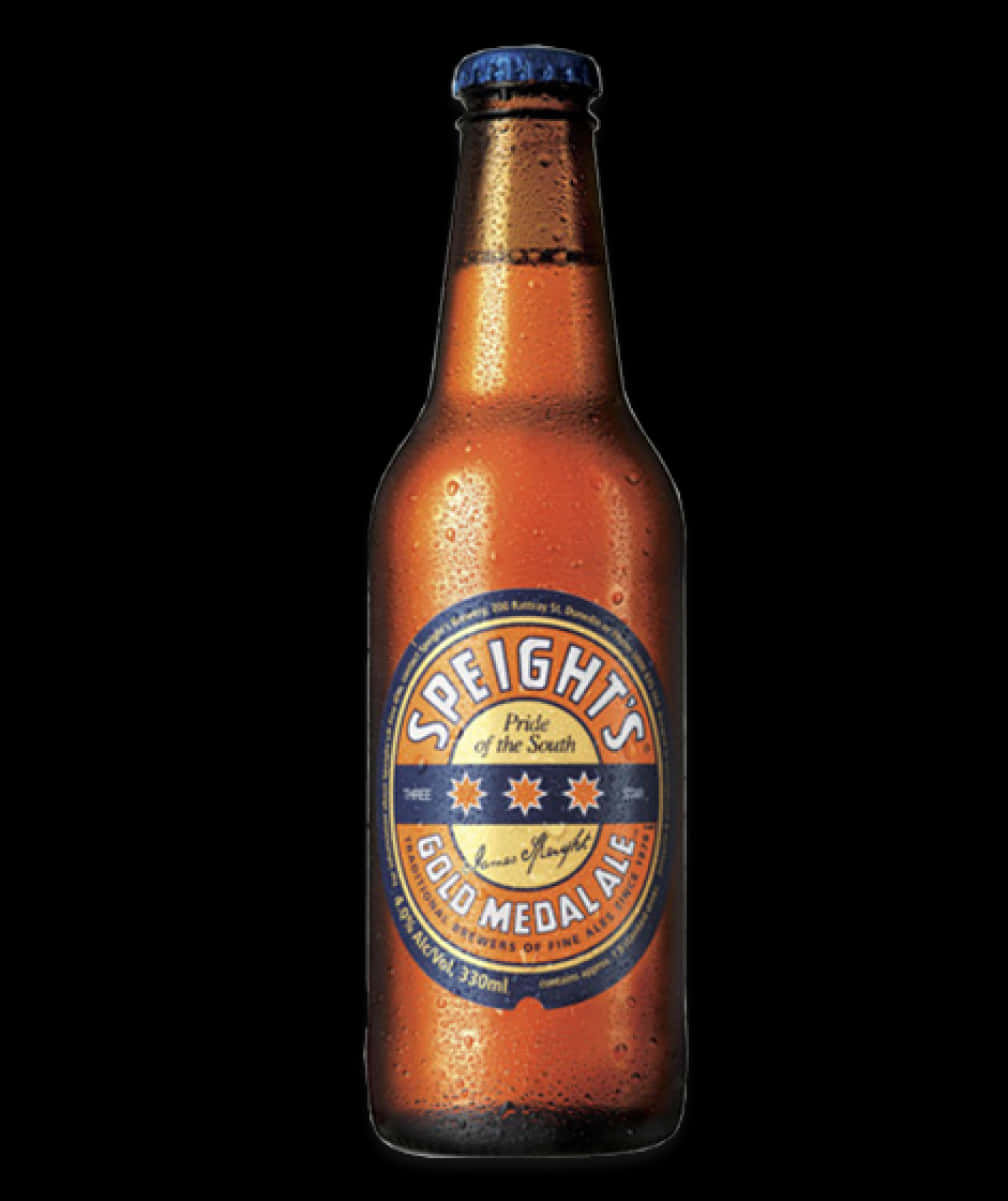 Speights Gold Medal Ale Bottle PNG with transparent background