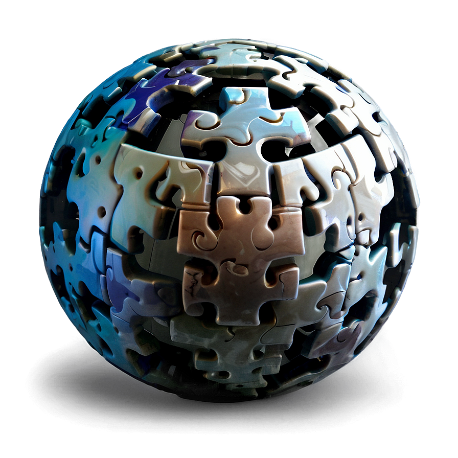 Spherical Puzzle Ball Png 05242024