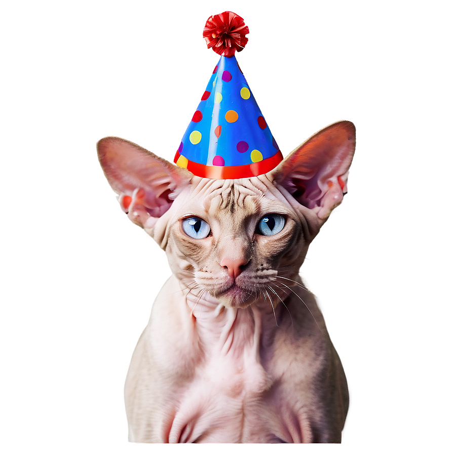 Sphynx Cat Birthday Party Hat Png Gsu2