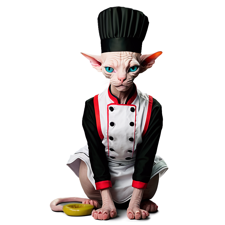 Sphynx Cat Chef Cooking Master Png 29