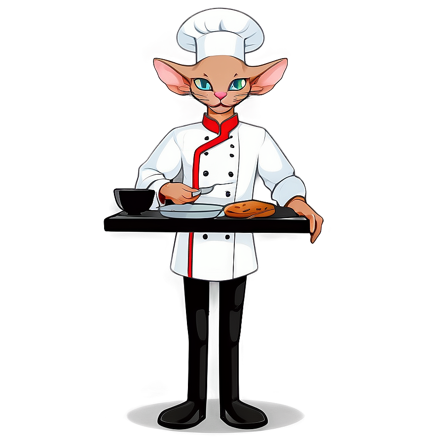 Sphynx Cat Chef Cooking Master Png Uet38