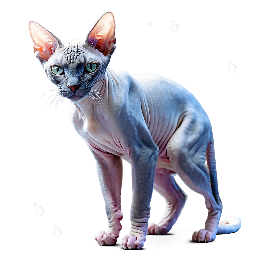 Sphynx Cat In Snowy Winter Wonderland Png 12