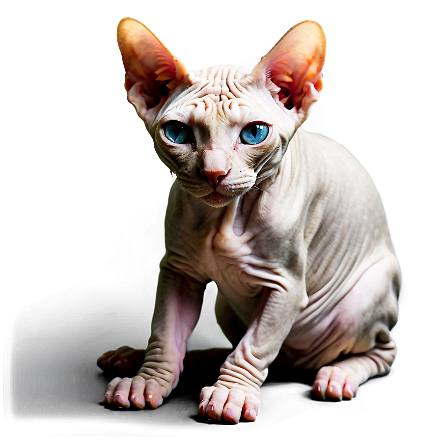 Sphynx Cat Sitting Pose Png 06292024