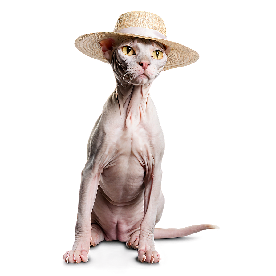 Sphynx Cat With Sun Hat Png Jgw70