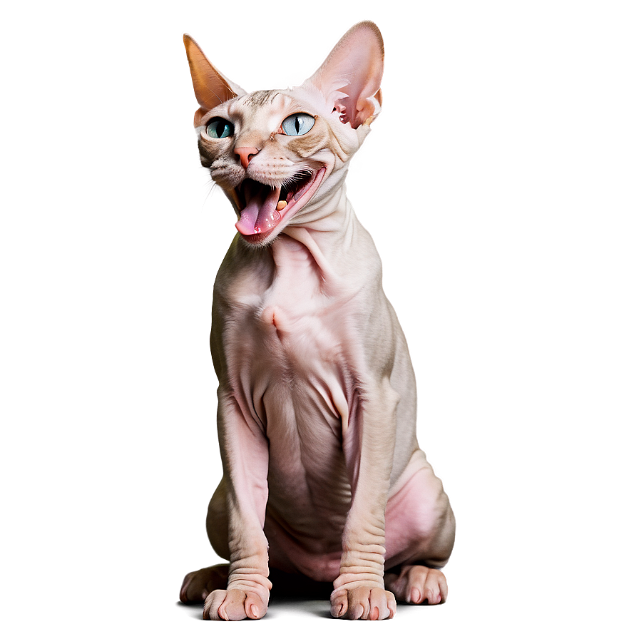 Sphynx Cat Yawning Expression Png 41