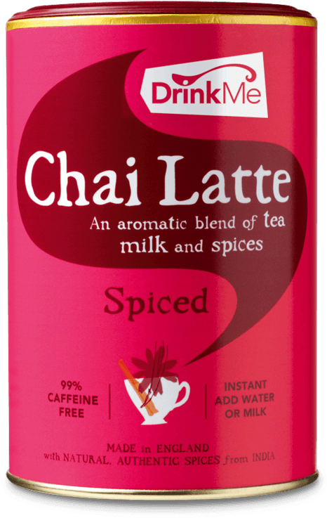Spiced Chai Latte Canister PNG with transparent background