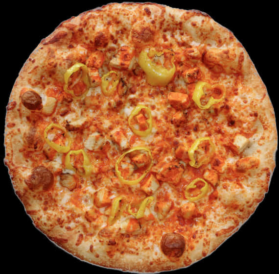 Spicy Chicken Pepper Pizza.jpg PNG with transparent background