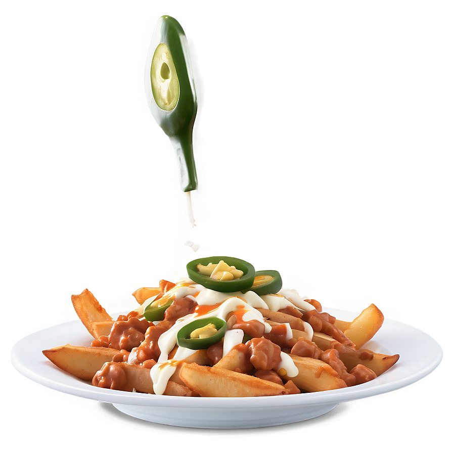 Spicy Poutine With Jalapenos Png Sad