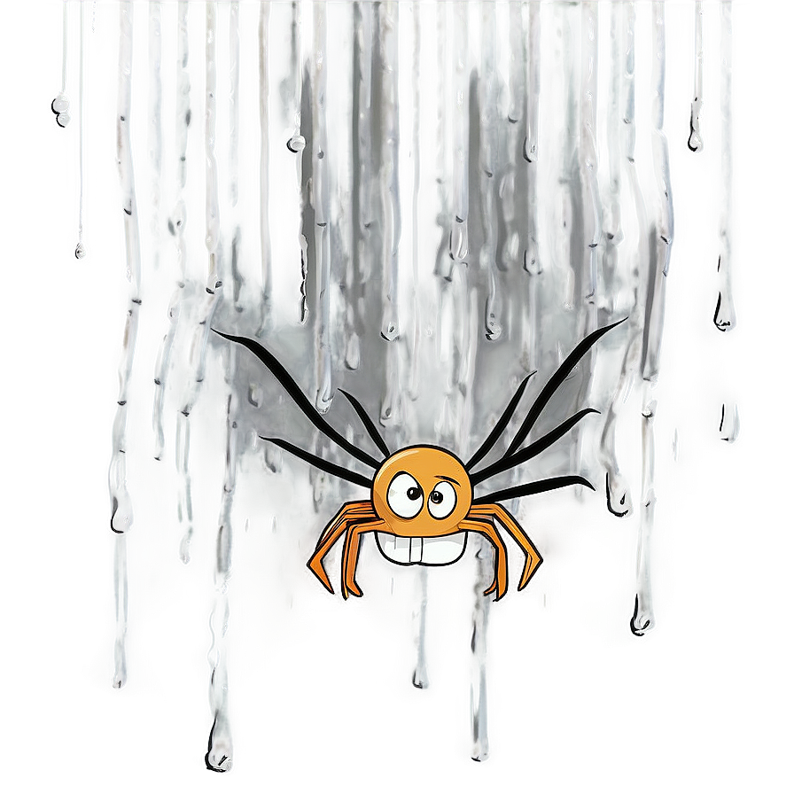 Spider Cartoon In Rain Png 06272024