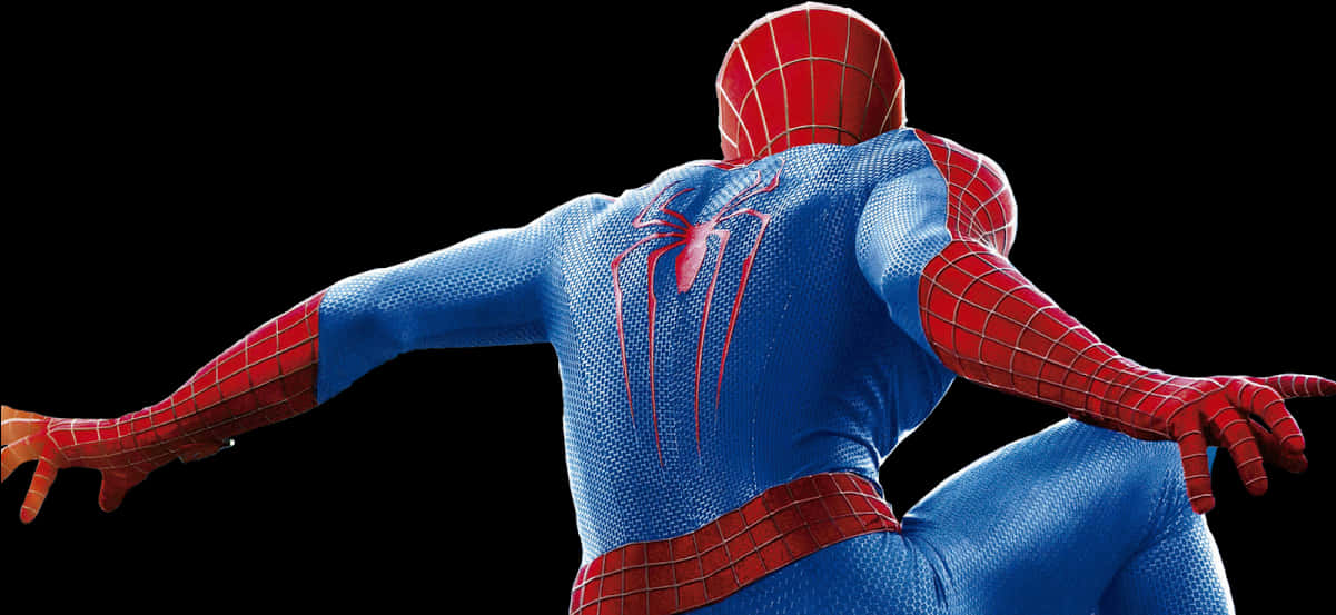Spider Man Action Pose PNG with transparent background