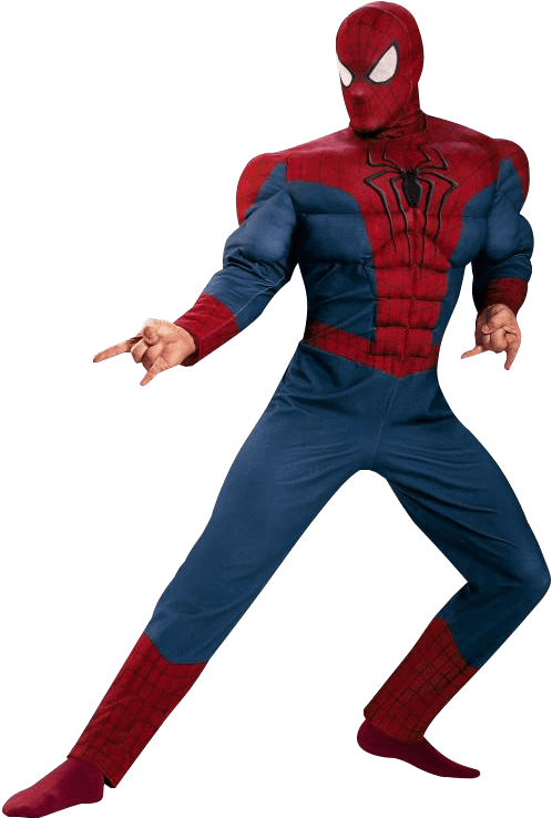 Adult Deluxe Amazing Spider-man Costume - Costume The Amazing Spider Man 2, HD Png Download PNG with transparent background