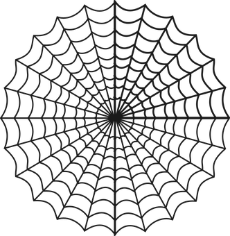 Spider Web Silhouette PNG with transparent background