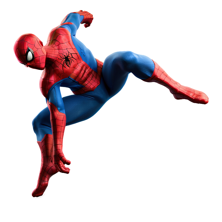 Spiderman Action Pose Transparent PNG dtw5 PNG image with a transparent background, free high-resolution download
