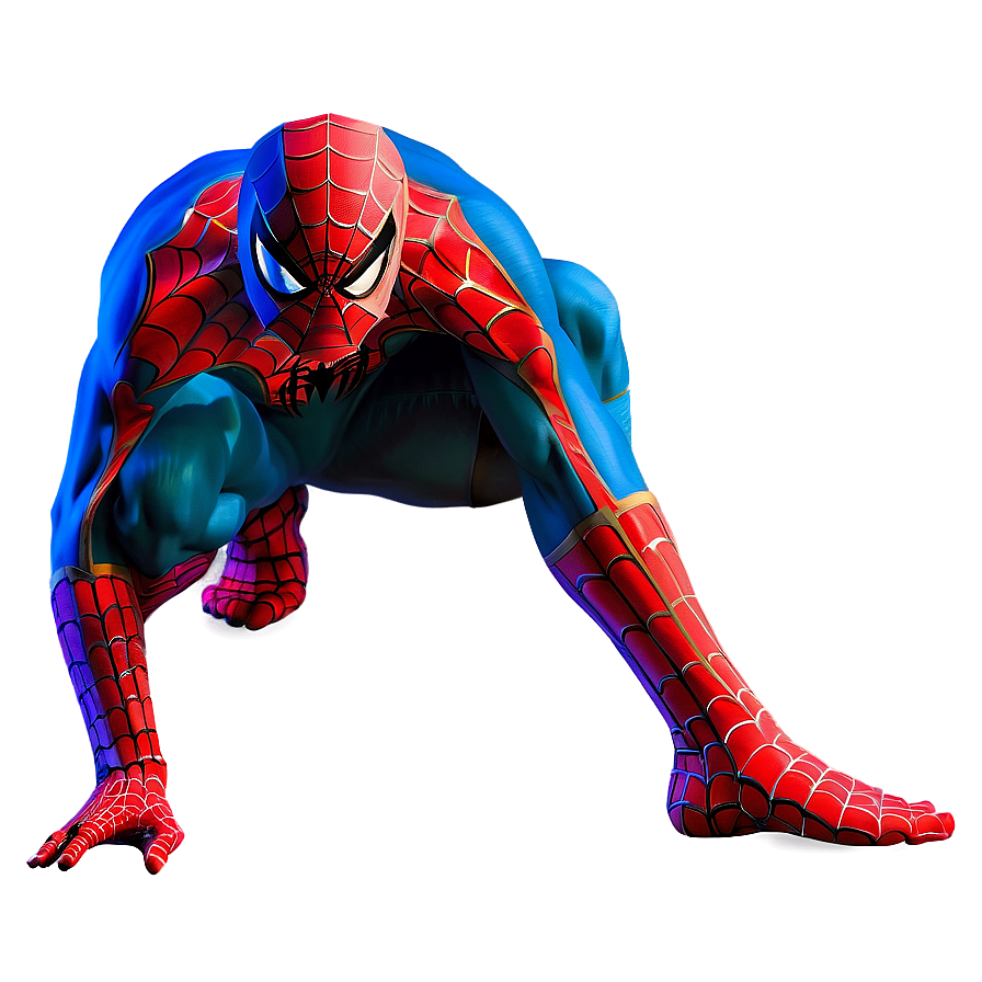 Spiderman Crouching Transparent Png 05262024