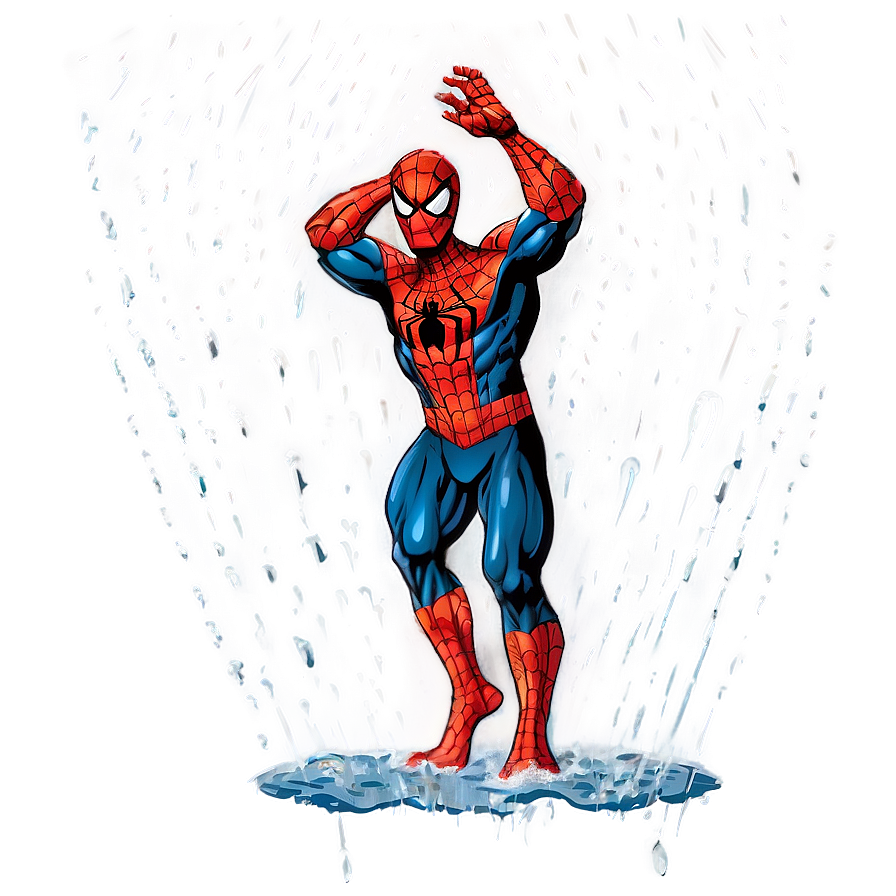 Spiderman in Rain PNG 40 PNG with transparent background