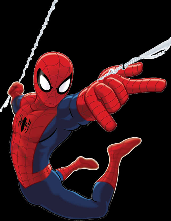 Spiderman Swinging Action Pose