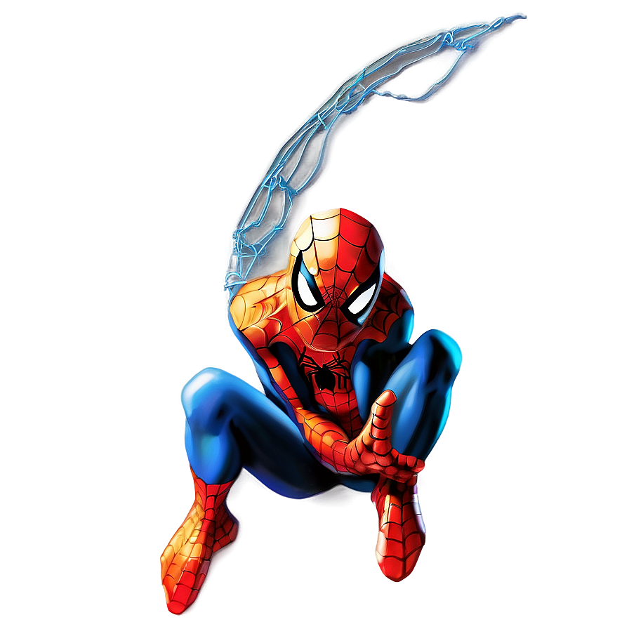 Spiderman Web Slinging Transparent Png 05262024