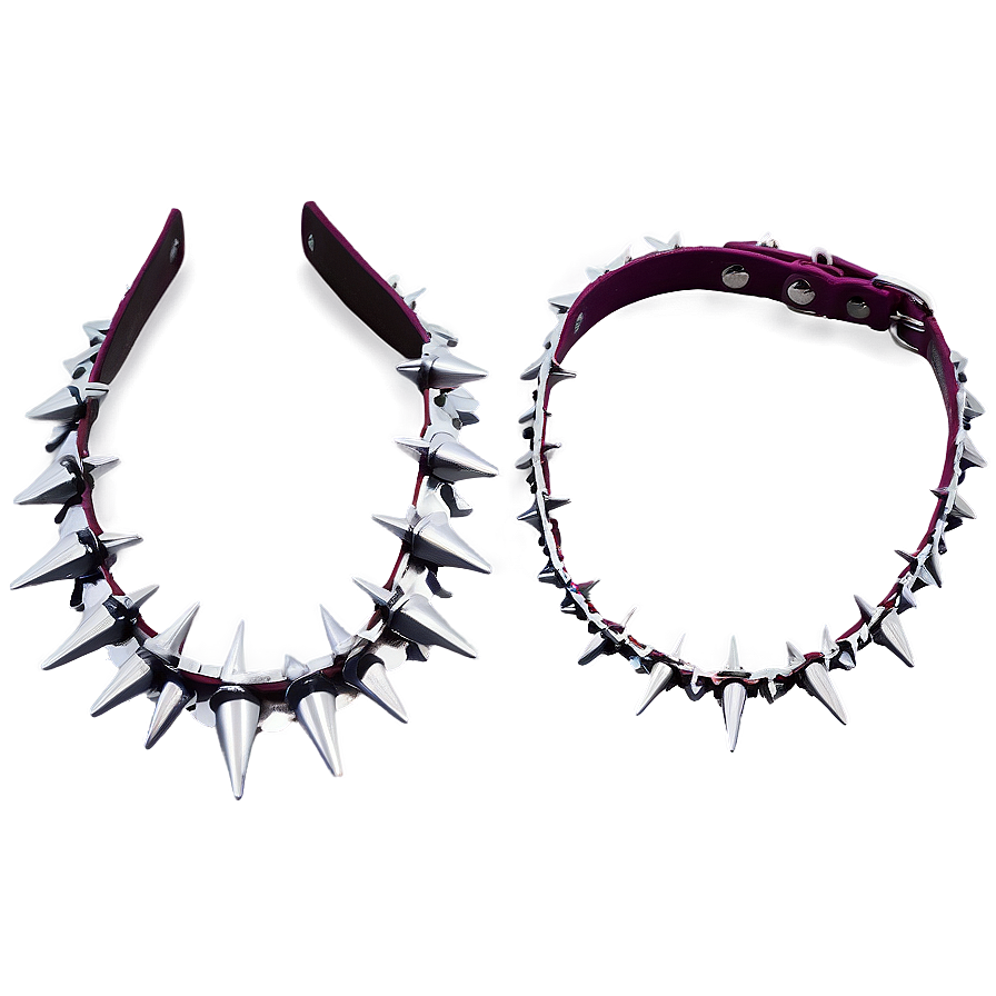 Spiked Choker With Adjustable Size Png 06282024