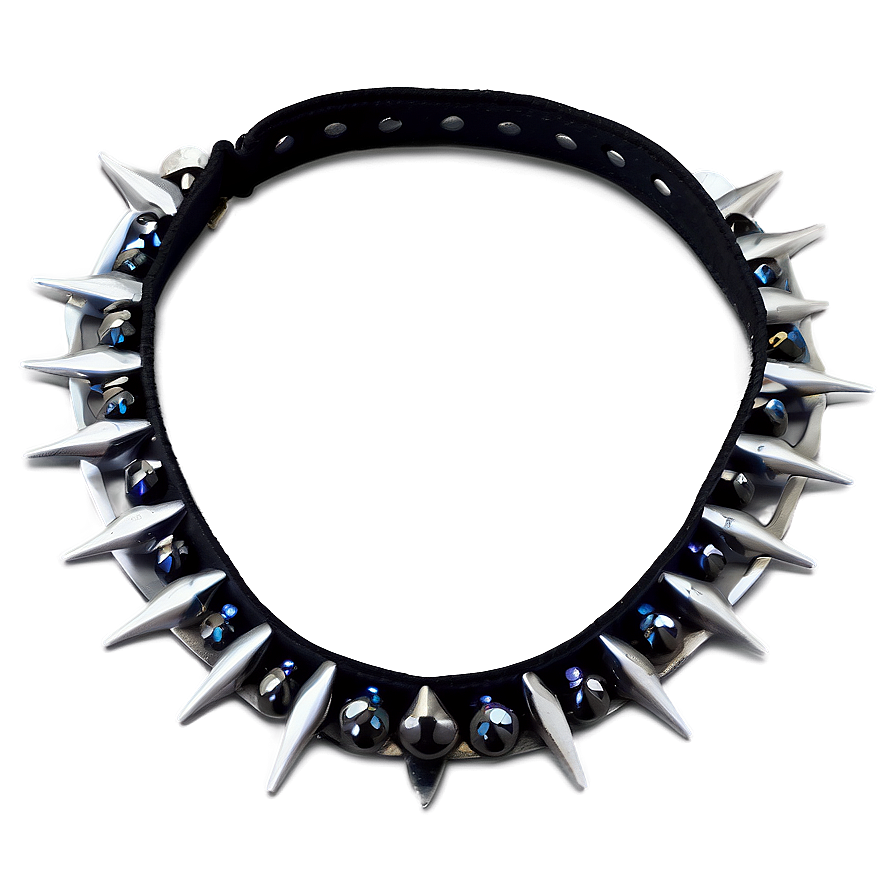 Spiked Choker With Beaded Detail Png 06282024