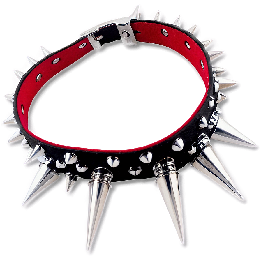 Spiked Choker With Velvet Band Png Dpb