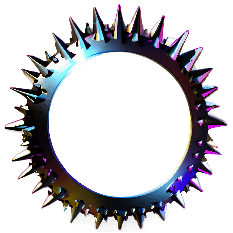 Spiky Circle Frame Png 06122024