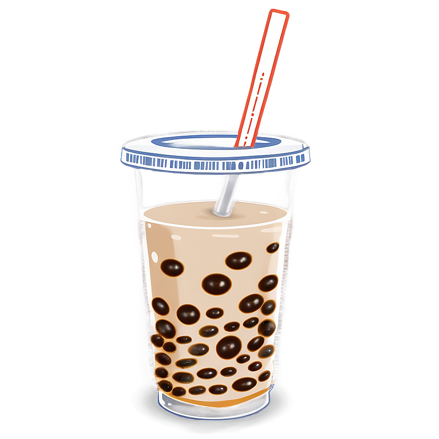 Spilled Boba Tea Png 05242024