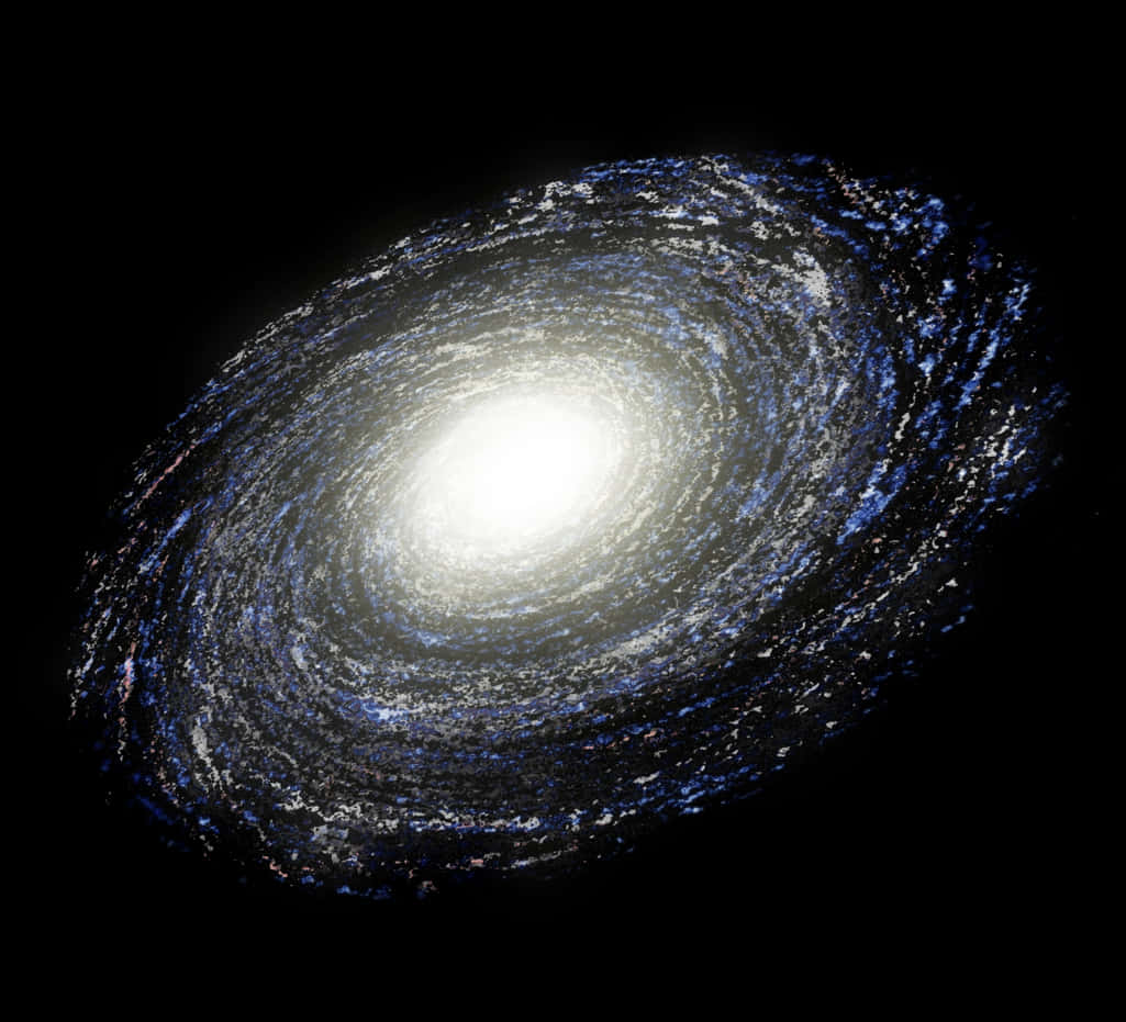 Spiral Galaxy Cosmic View PNG with transparent background