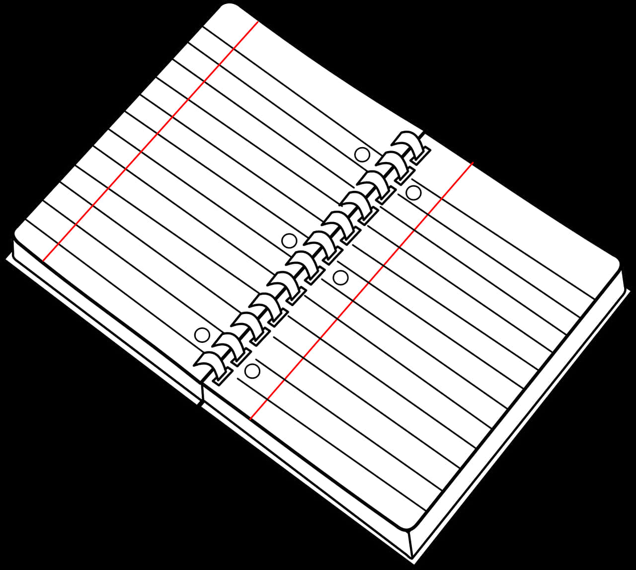Spiral Notebook Illustration PNG with transparent background