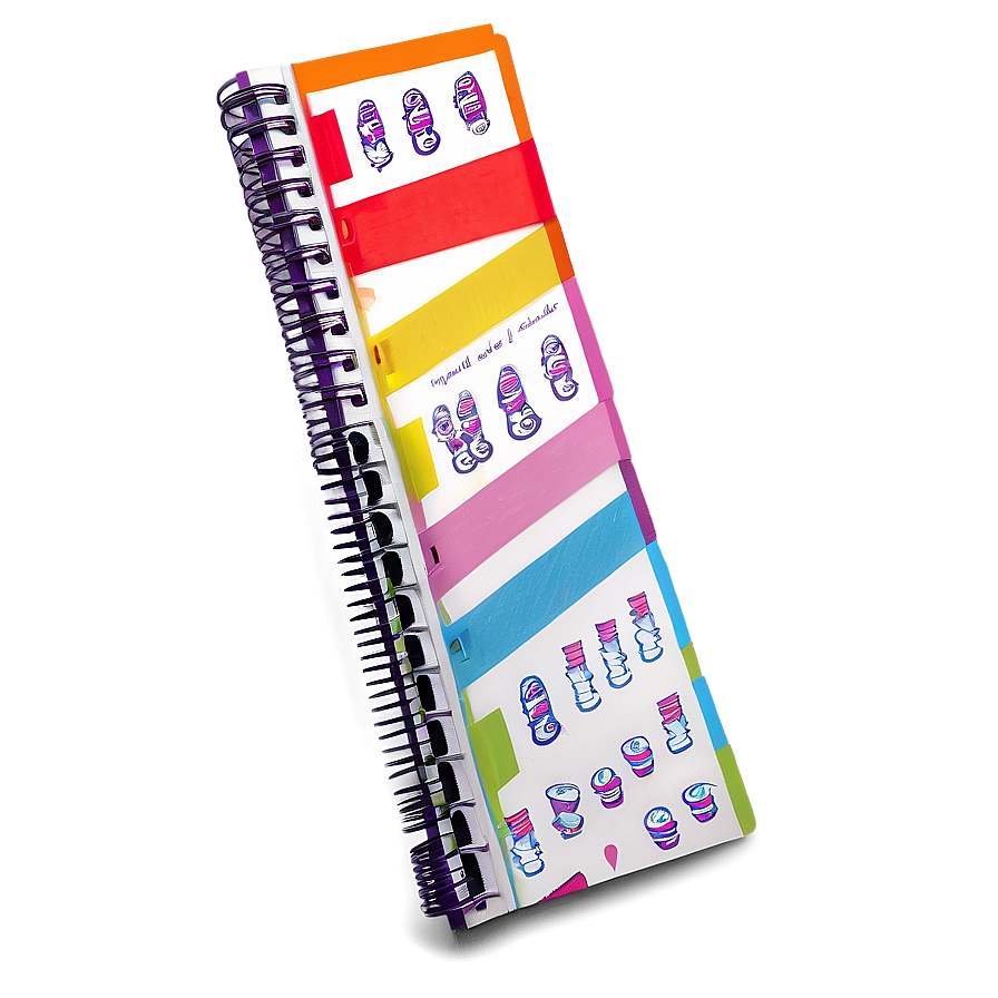 Spiral Notebook With Bookmark Png Dhj44