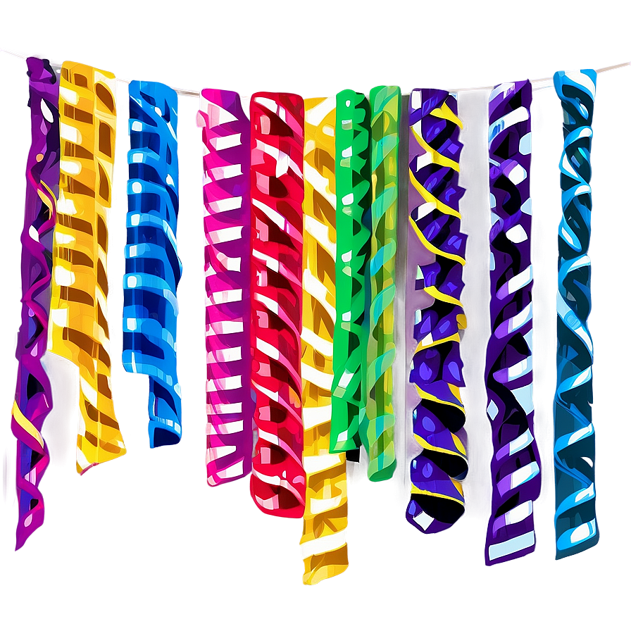 Spiral Party Streamers Png Oil99