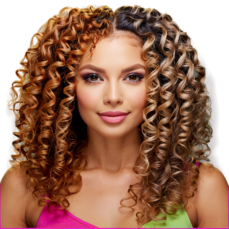 Spiral Perm Hairstyles Png Jpk