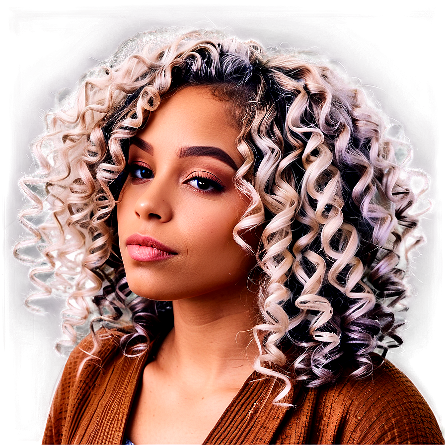 Spiraled Curly Hair Locks Png 27