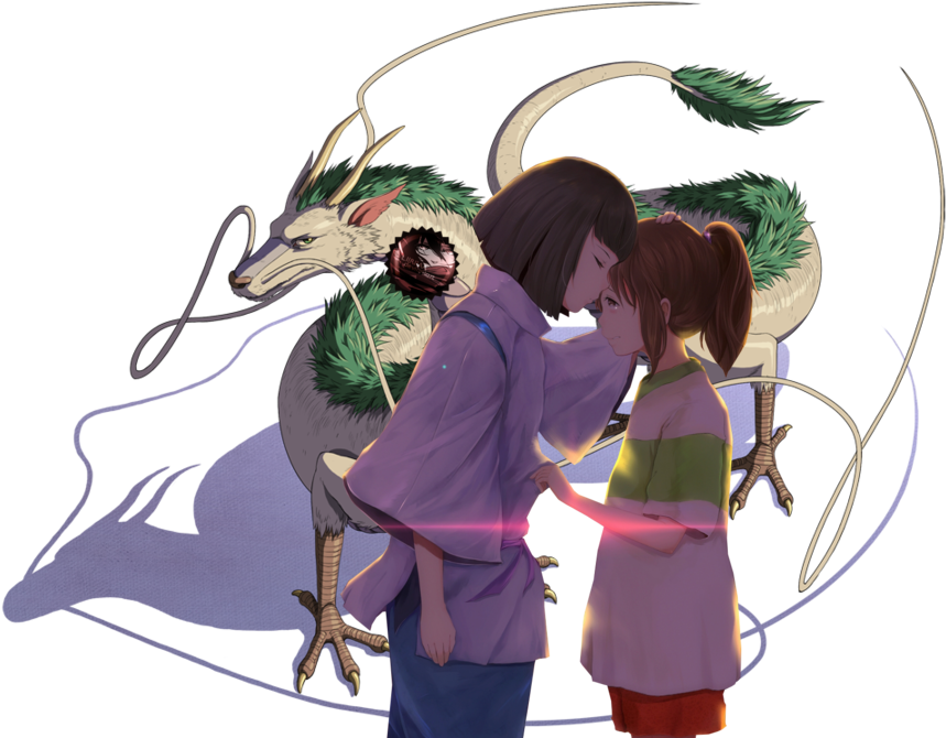 Spirited Away Hakuand Chihiro Tender Moment