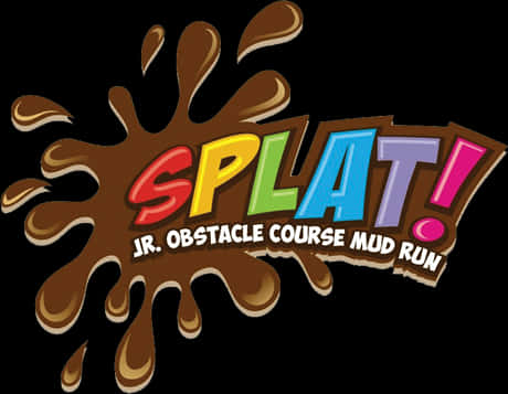 Splat Jr Obstacle Course Mud Run Logo PNG with transparent background