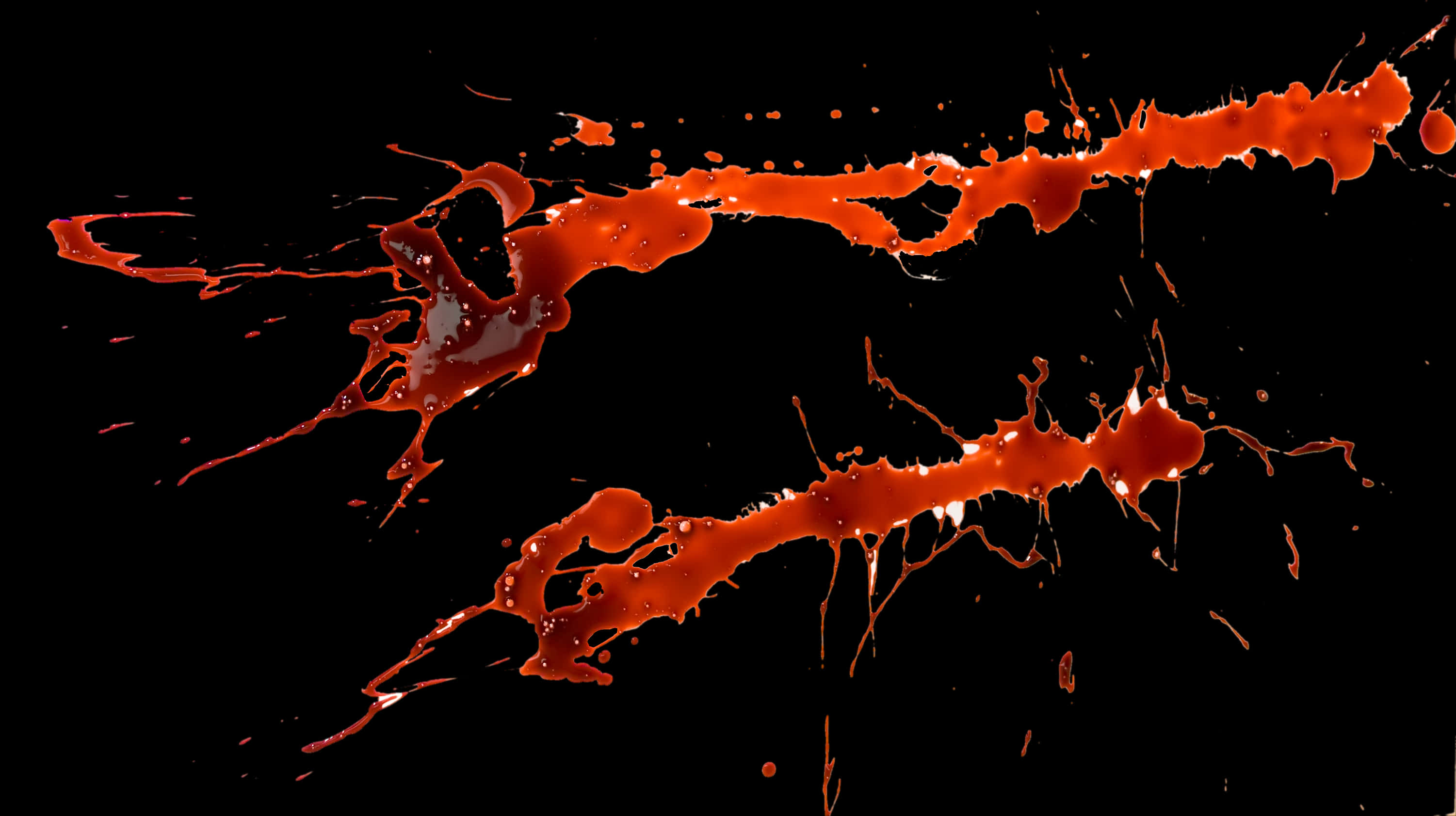 Splattered Bloodon Black Background