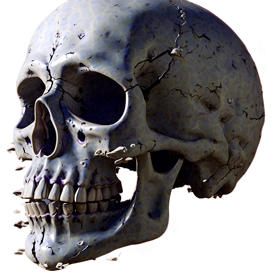 Splattered Skull Graphic Png B