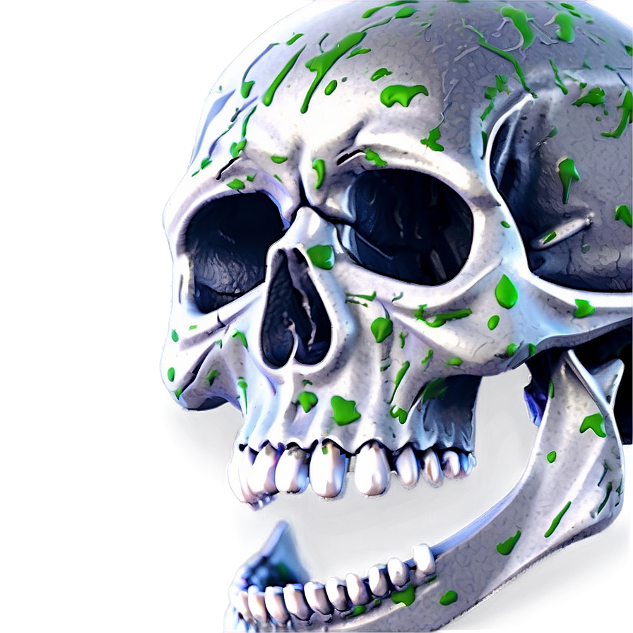 Splattered Skull Graphic Png D