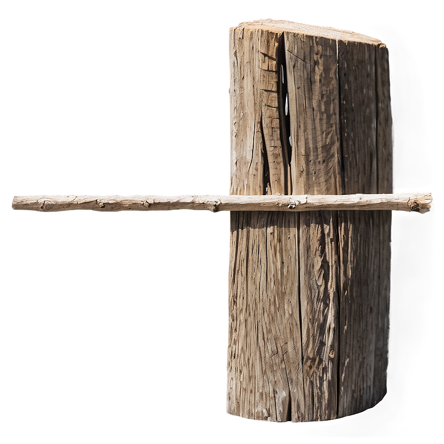 Split Wooden Post Png 06272024