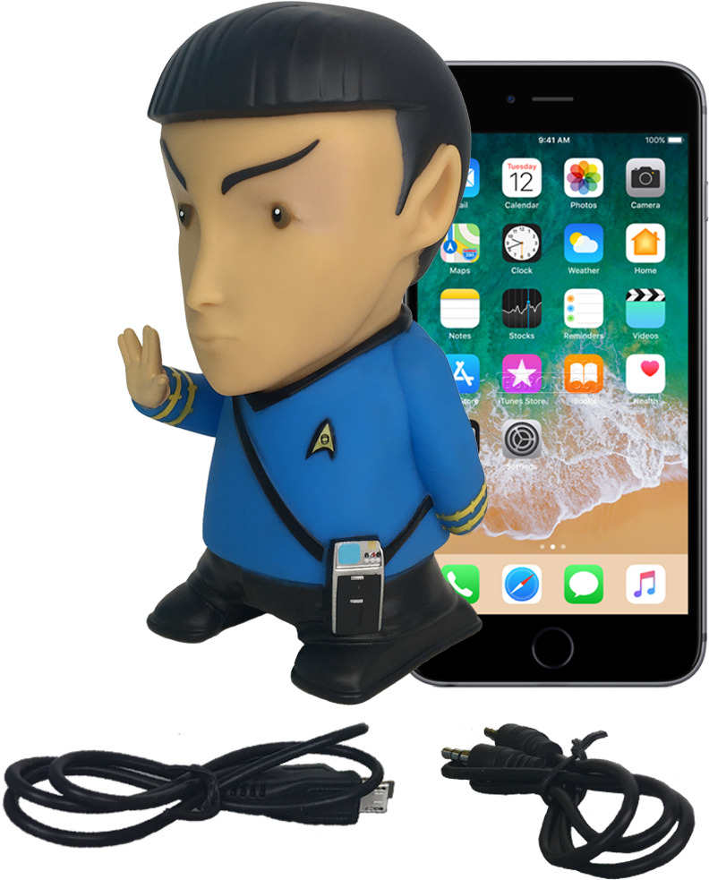 Spock Figurewith Phoneand Cables