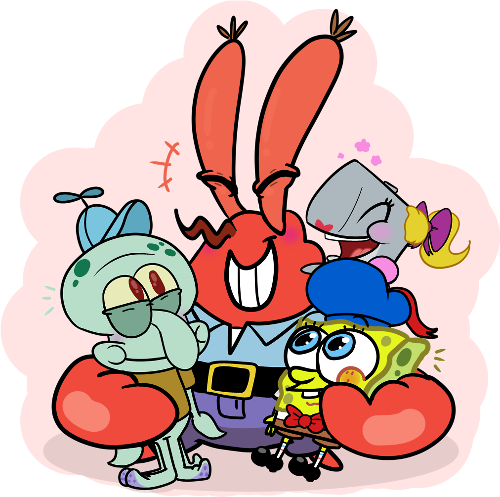 Sponge Bob_ Characters_ Group_ Hug