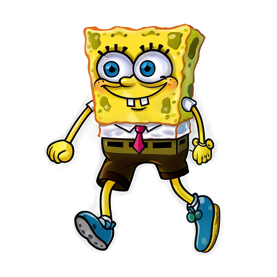 Spongebob Running Drawing Png Gjo